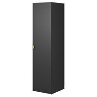 KLEIDERSCHRANK Moonir Schwarz 50 cm - Goldfarben/Schwarz, Holzwerkstoff/Metall (50/200.5/57cm) - Selsey