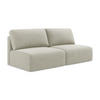 3-SITZER SOFA mit Schlaffunktion Strukturstoff Stoff Beige - Beige/Creme, Kunststoff/Textil (216/79/102cm) - LaMiaSofa