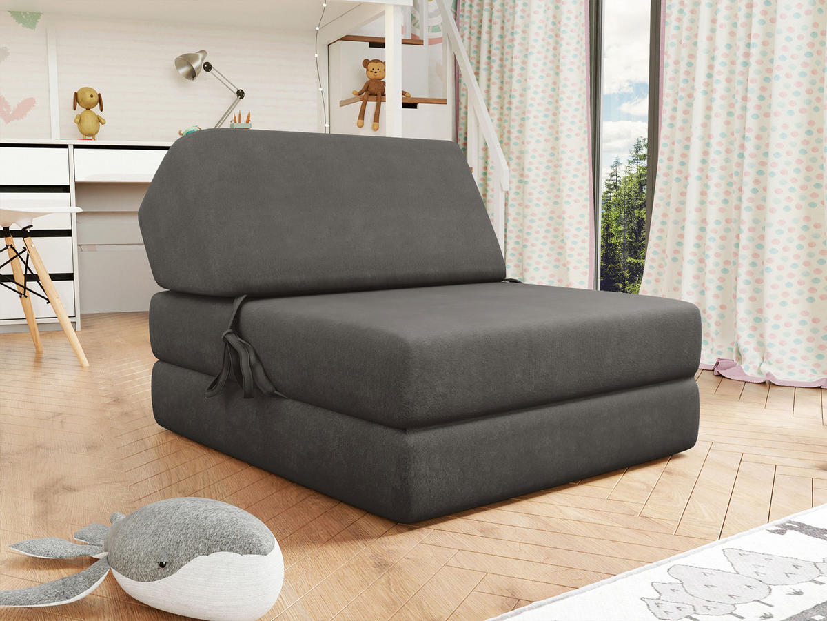 KLAPPSOFA Kevin - Grau, Textil (73/58/90cm) - MIRJAN24