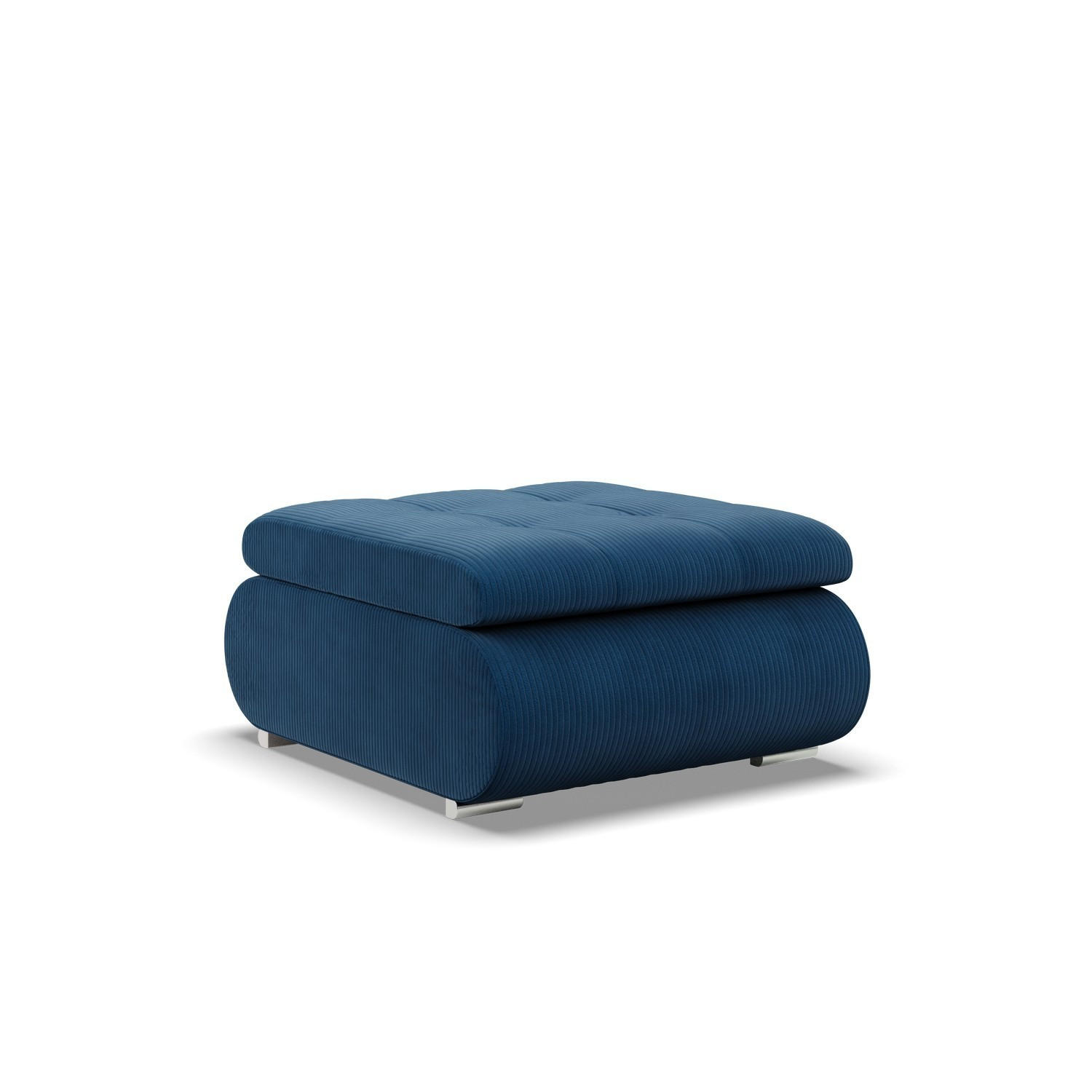 SITZPOUF FÜR DAS WOHNZIMMER FORESTA, Cord - Dunkelblau - Dunkelblau, Textil (88/42/70cm)