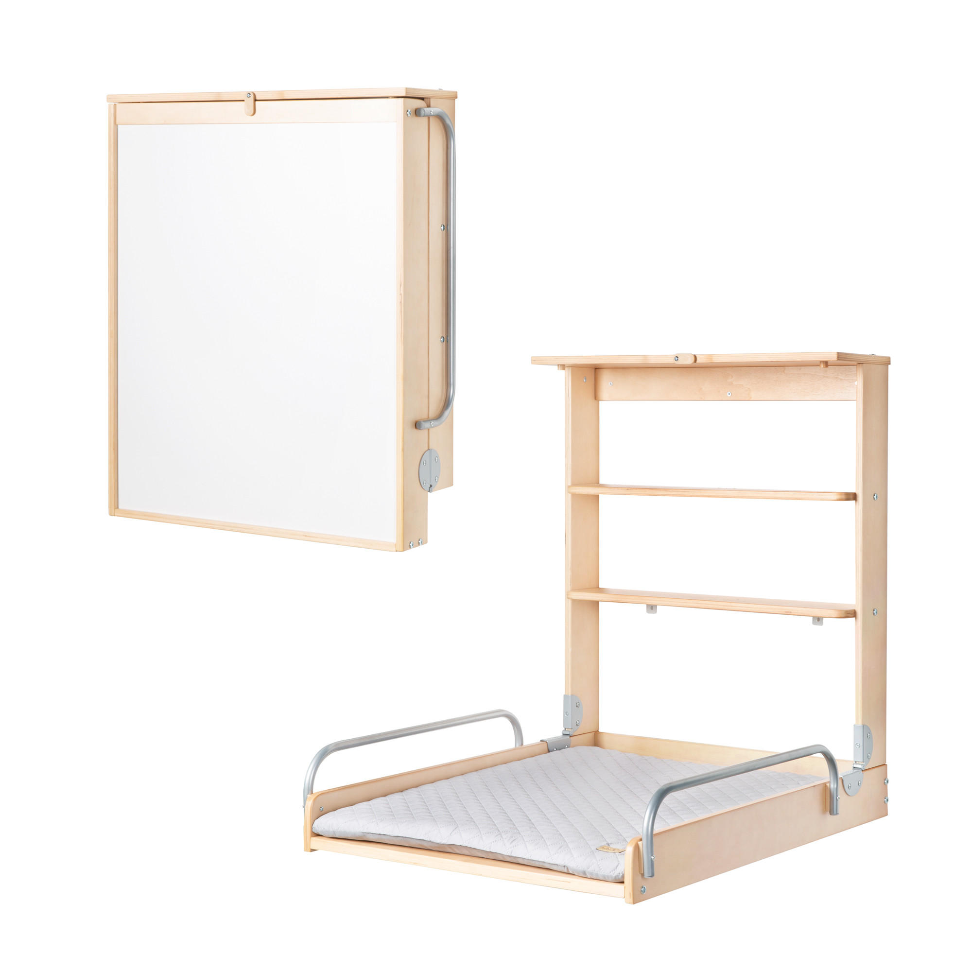 WANDWICKELREGAL roba Style grau - Naturfarben, Holzwerkstoff (66.5/78/76.5cm) - Roba