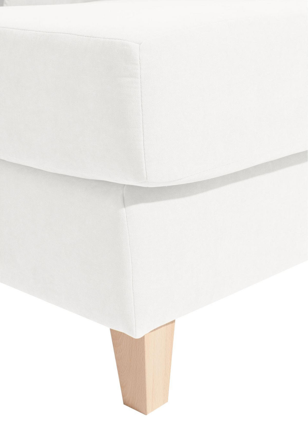 SESSEL XXL Karil Bezug Veloursstoff Buche natur / creme - Weiß, Kunststoff (136/107/142cm) - 58aufmkessel