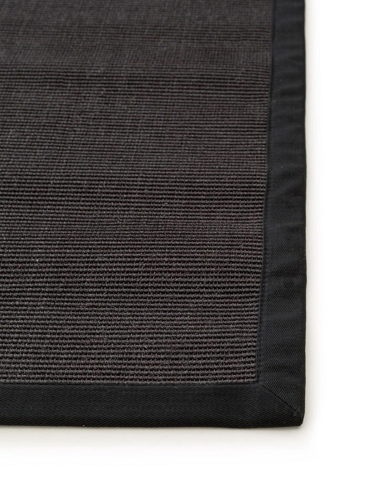 SISAL koberec Sana Černá 160x230 cm - černá, přírodní materiály/umělá hmota (160/1cm) - KUNSTLOFT