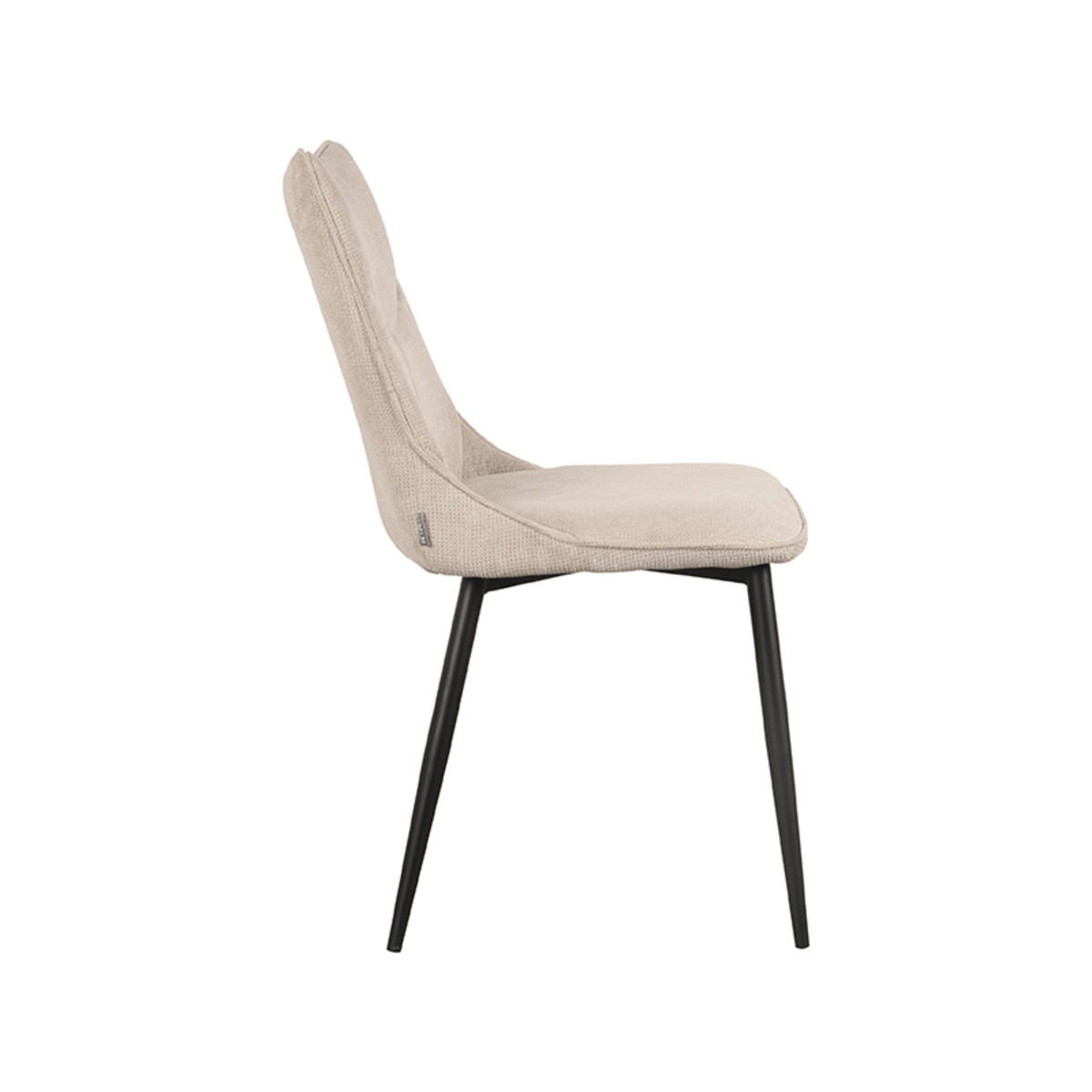 ESSZIMMERSTUHL Riv Beige 59/47/88 cm 2er-Set - Creme, Textil (47/88/59cm) - LABEL51