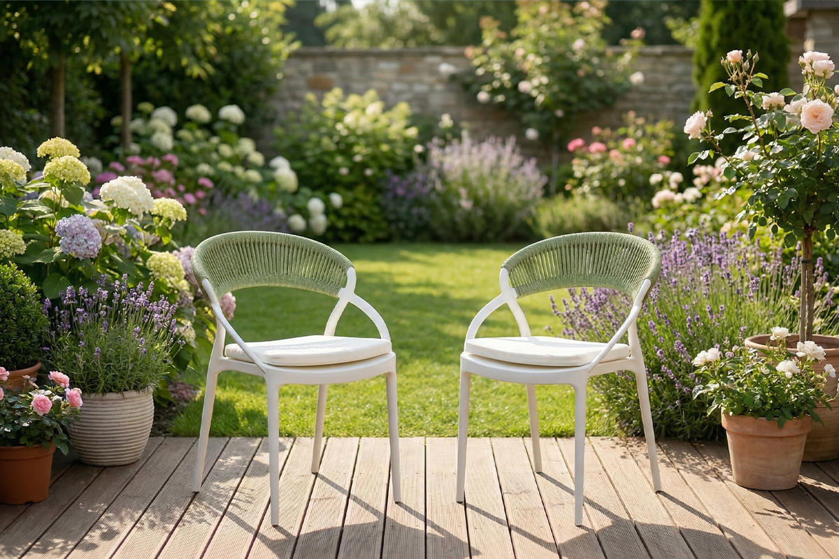 GARTENSTUHL KISO Grün Kunststoff Stapelbar (1er-Set) - Grün, Kunststoff (54/79/58cm) - KAWOLA