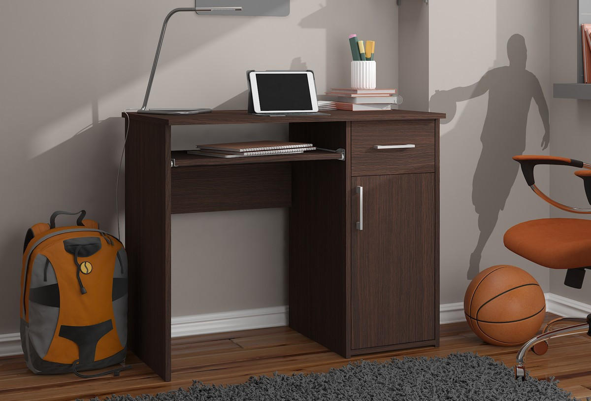 SCHREIBTISCH Dunkelbraun 74/90/50 - Dunkelbraun, Holzwerkstoff (50/90/74cm) - RAUMHIRSCH FURNITURE