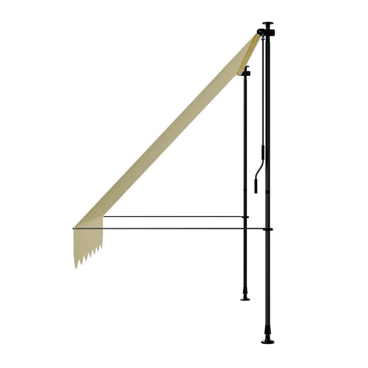 KLEMMMARKISE Kapstadt beige 200x120 cm - Beige, Textil (200/200/120cm) - Juskys