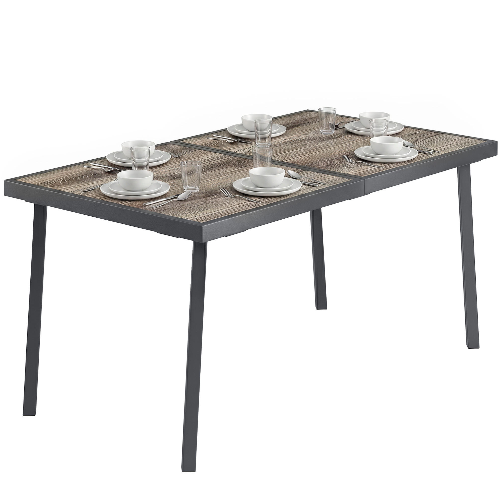 GARTENTISCH,GRAU,1 Stück - Grau, Naturmaterialien (145/85/72cm) - GiPP