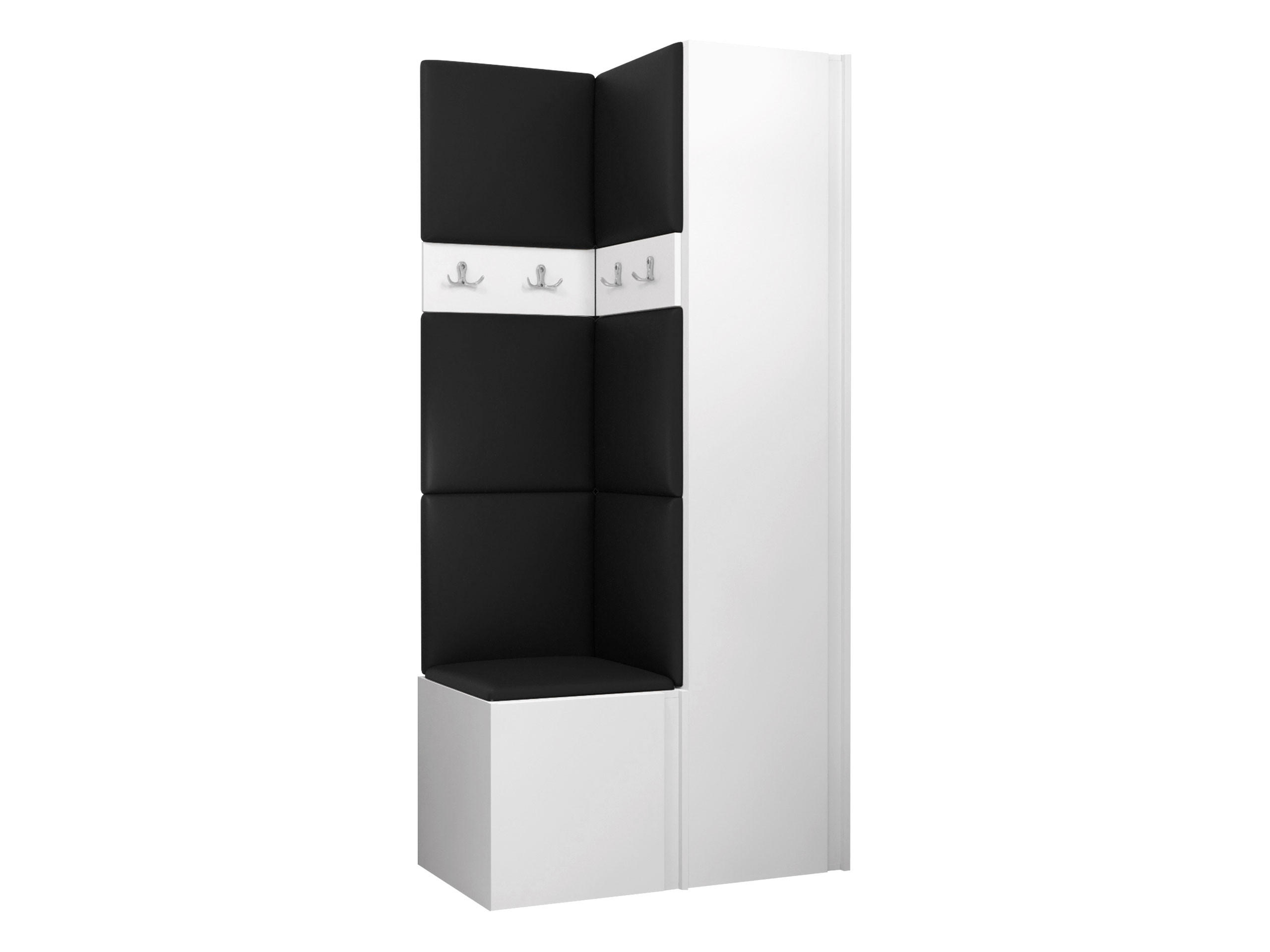 Mirjan24 Garderoben-Set Weiß, Schwarz 82x186x46 cm