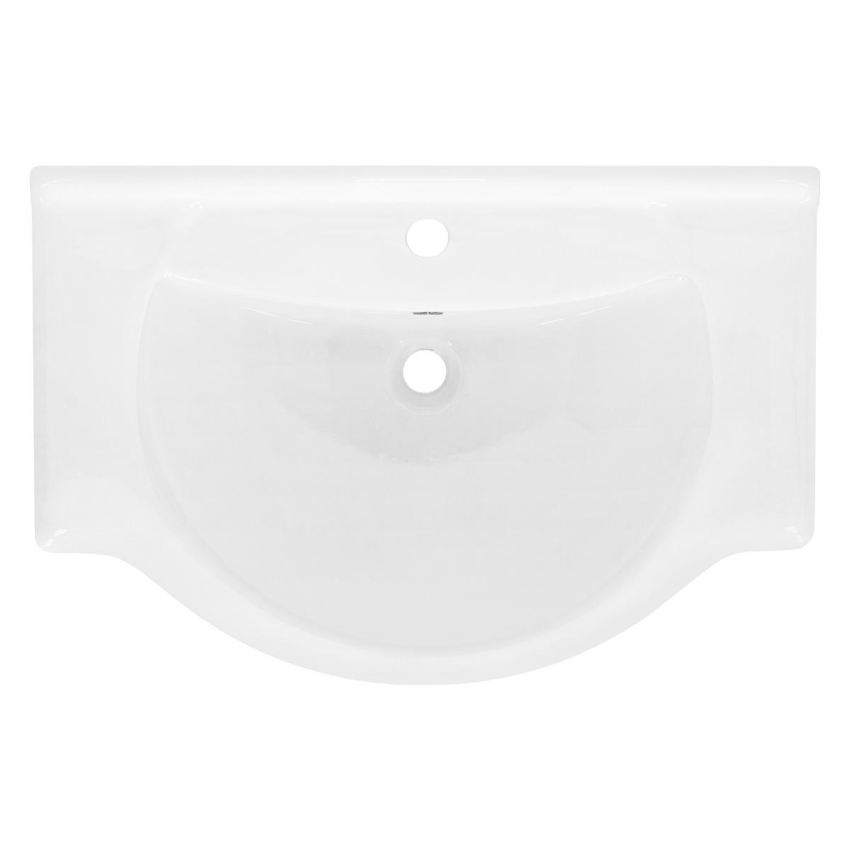 WASCHBECKEN - Schwarz, Keramik (51.5/21.5/77cm) - ML-DESIGN