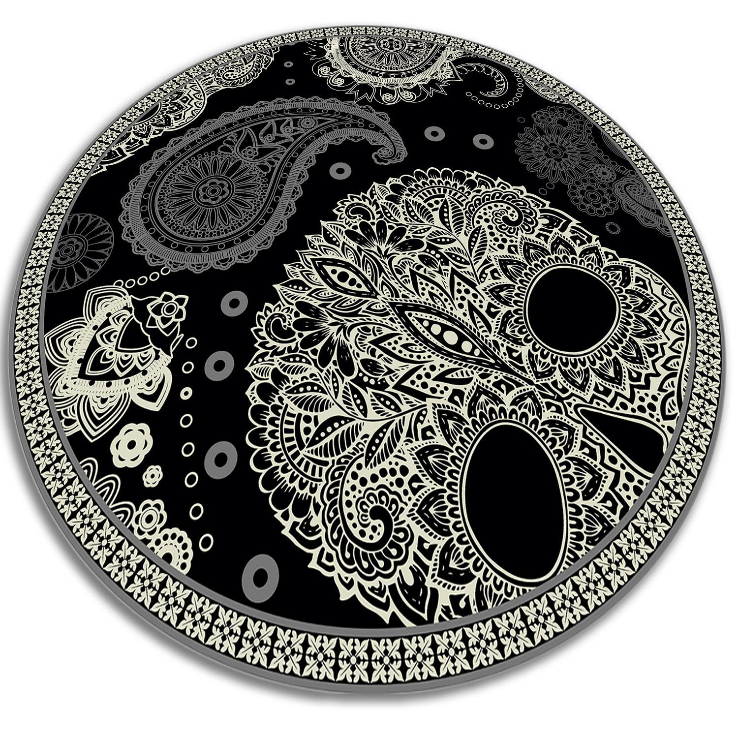 Tulup Vinyl Schwarz, Grau 60x60 cm