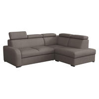 ECKSOFA Oslo 2rRLXp, Seite: Rechts 2R+R+LXP - Hellbraun/Silberfarben, Holz/Textil (250/200cm) - MIRJAN24