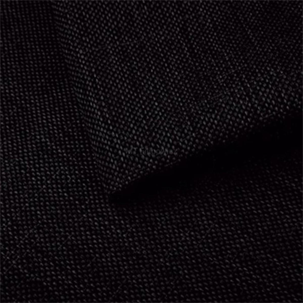ECKSOFA NIDA Schwarz Geflochtener Stoff mit Schlaffunktion - Schwarz, Holz (220/143cm) - MASSENO