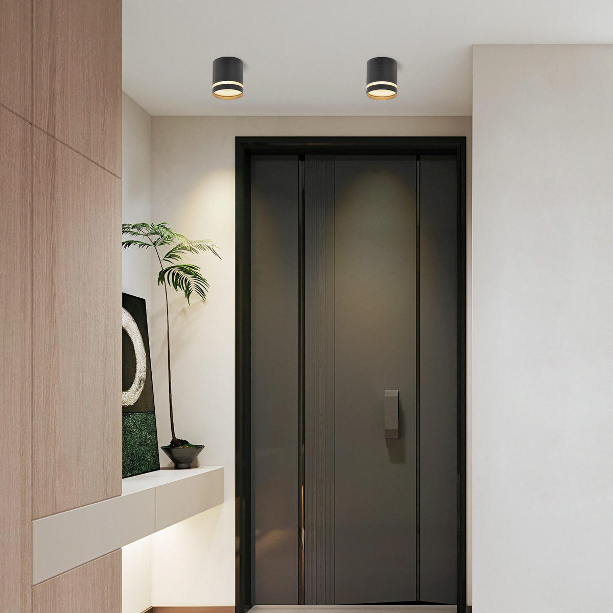 AUFBAUSTRAHLER Adams II 8.5/8.5/9.5cm - Schwarz, Metall (8.5/8.5/9.5cm) - Nettlife