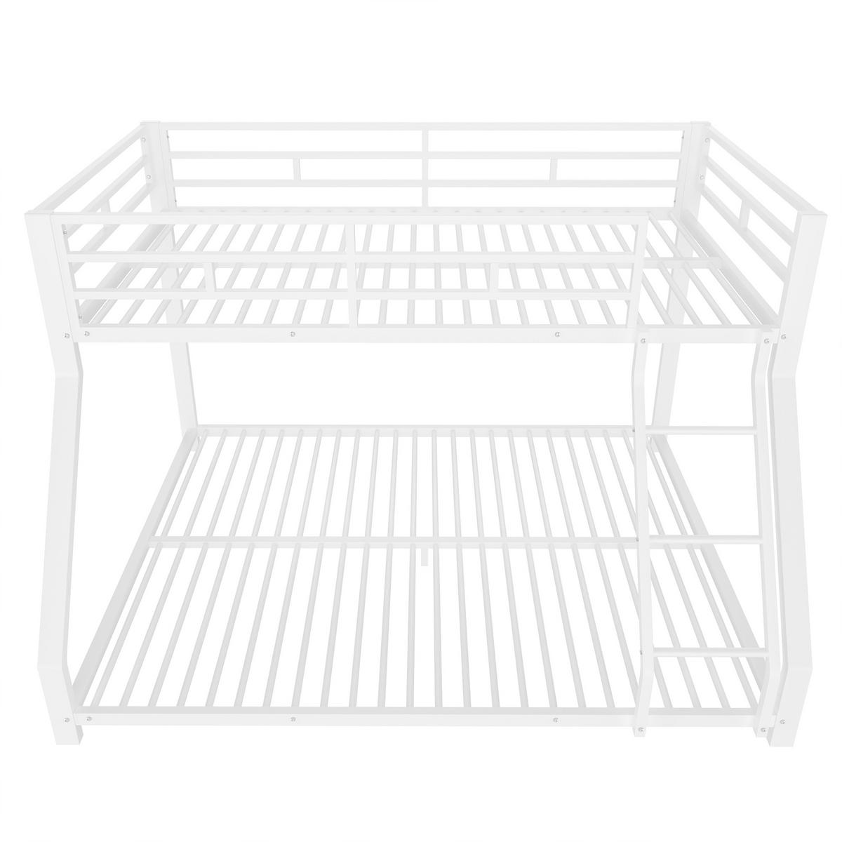 ETAGENBETT 90x200cm + 140x200cm Weiß Metall EN747 zertifiziert - Weiß, Metall (140/200cm) - FLIEKS