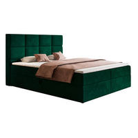 BOXSPRINGBETT mit Topper 180x200 Solo, Bettkasten, Matratze, Grün - Grün, Holz/Textil (180/200cm) - Emporius