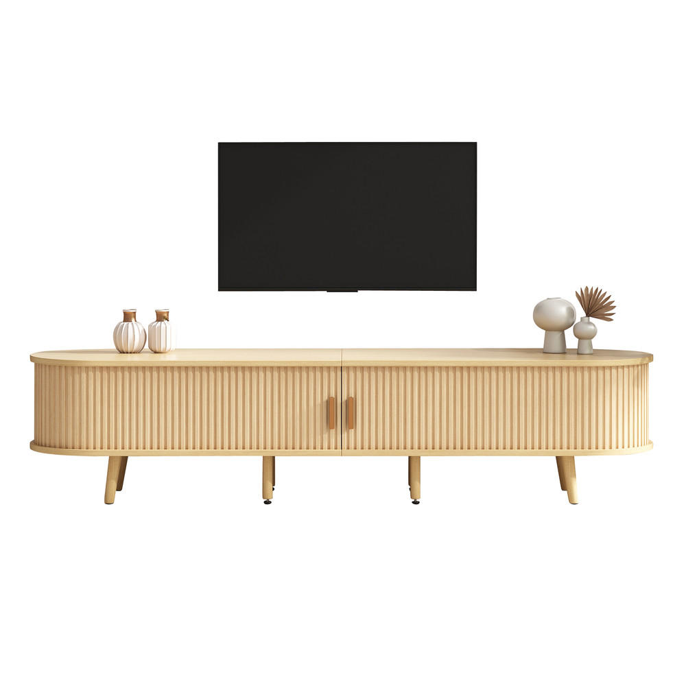 TV-SCHRANK 175x40cm Lowboard MDF Holzmaserung 2 Schubladen 30KG - Braun, Holz (50.5/16/116.5cm) - FLIEKS