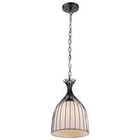 HÄNGELEUCHTE Metall opal Schwarz Gitteroptik - Schwarz, Metall (23/23/150cm) - Globo Lighting