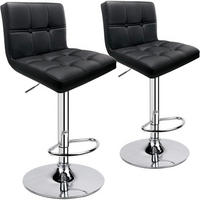 BARHOCKER 2er-Set Kunstleder Schwarz höhenverstellbar - Schwarz, Kunststoff (40/112/38cm)