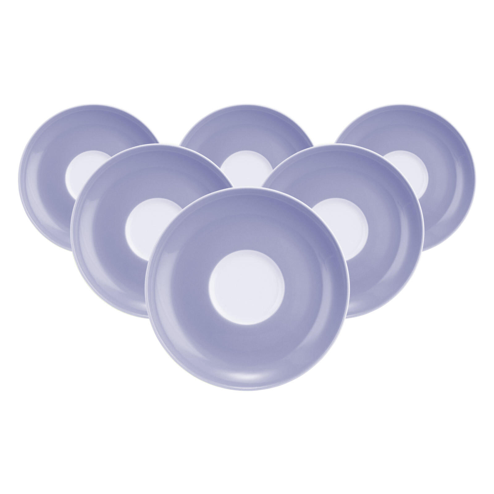 TEEUNTERTASSEN Liberty Pure Colors Grape Purple ø 13 cm 6er Set - Lila, Keramik (13cm) - Seltmann Weiden