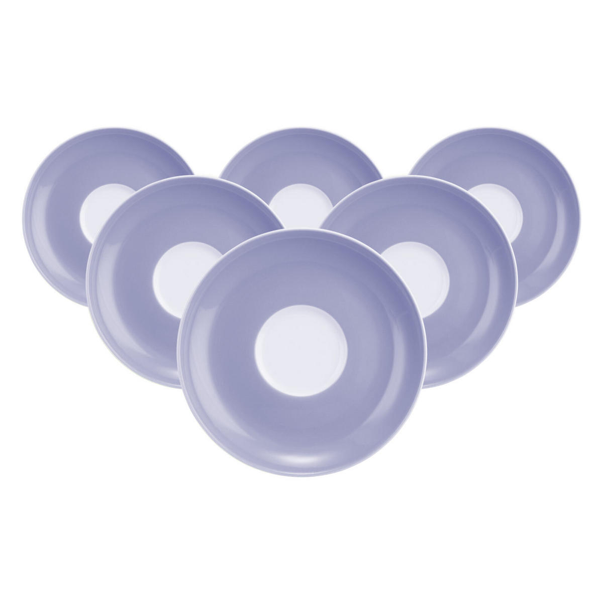 TEEUNTERTASSEN Liberty Pure Colors Grape Purple ø 13 cm 6er Set - Lila, Keramik (13cm) - Seltmann Weiden