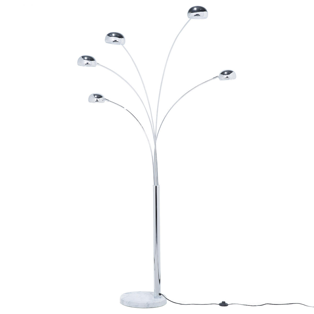 STEHLAMPE Flinders 100/100/212 cm - Silberfarben, Metall (100/100/212cm) - Beliani