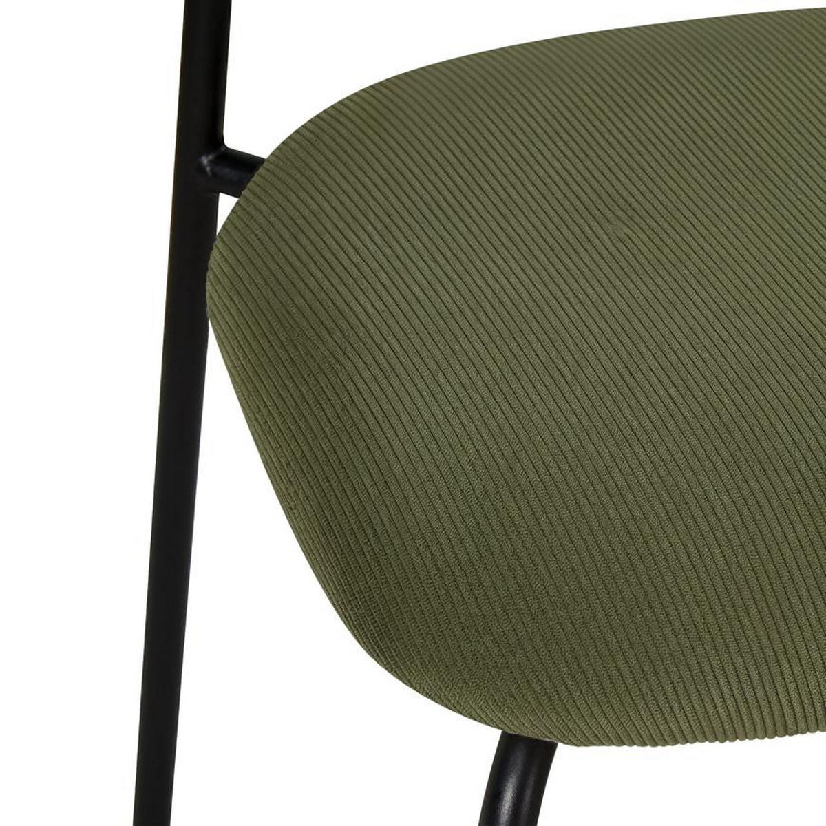 STÜLE 2er-Set Olivia skandinavische aus khakifarbenem Cord - Beige/Terracotta, Textil/Metall (46/81/50.5cm) - Sicaan