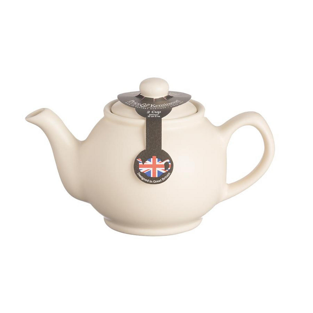 TEEKANNE 450 ml Steingut matt creme, für 2 Tassen - Creme, Keramik (0.36L) - Price & Kensington