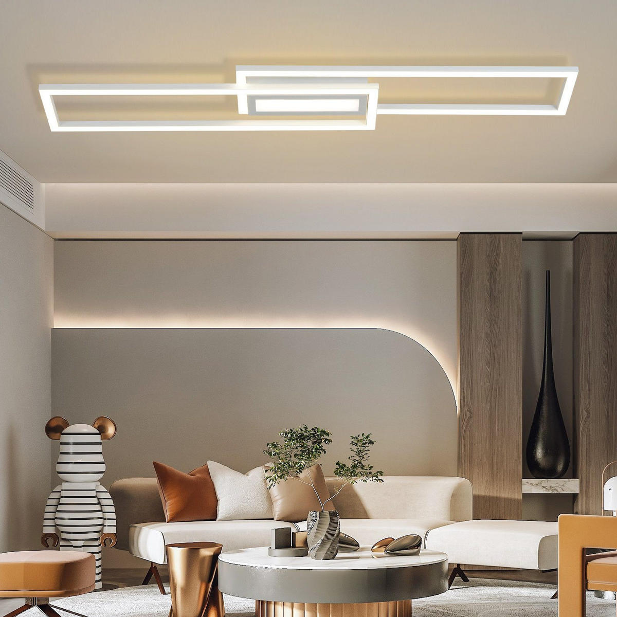 LED-DECKENLEUCHTE Tannwacht 17.2/5.0/95.0 cm - Weiß, Metall (95/17.2/5cm) - ZMH