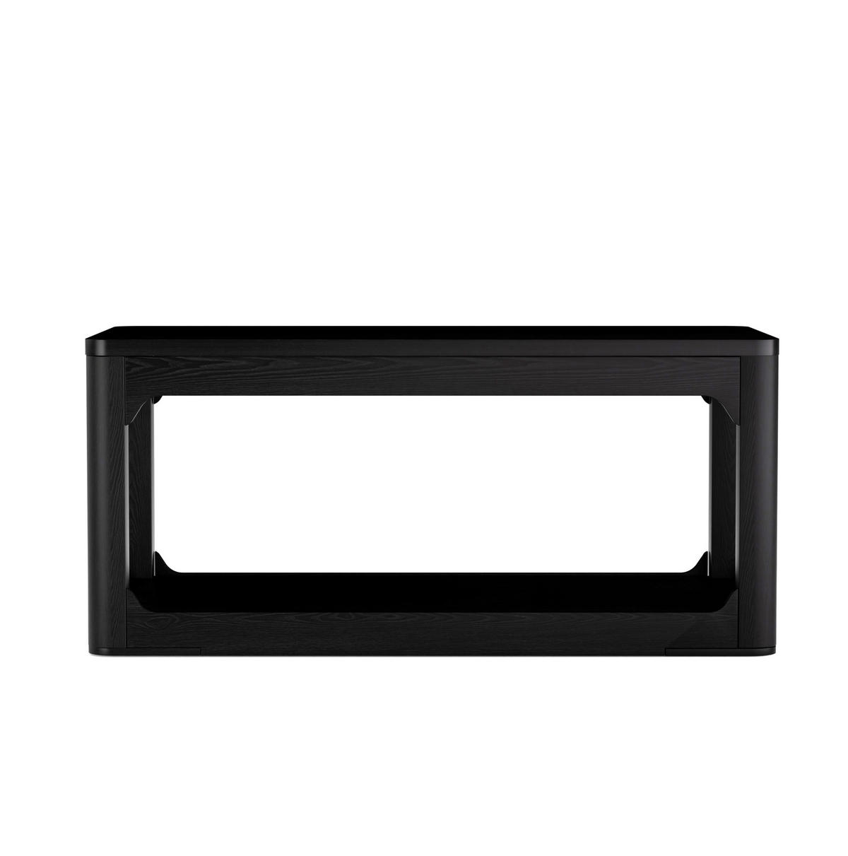 COUCHTISCH mit 2 Ablagefächern 100 x 50 x 44,5 cm Schwarz - Schwarz, Holzwerkstoff (100/50/44.5cm) - Meubliv