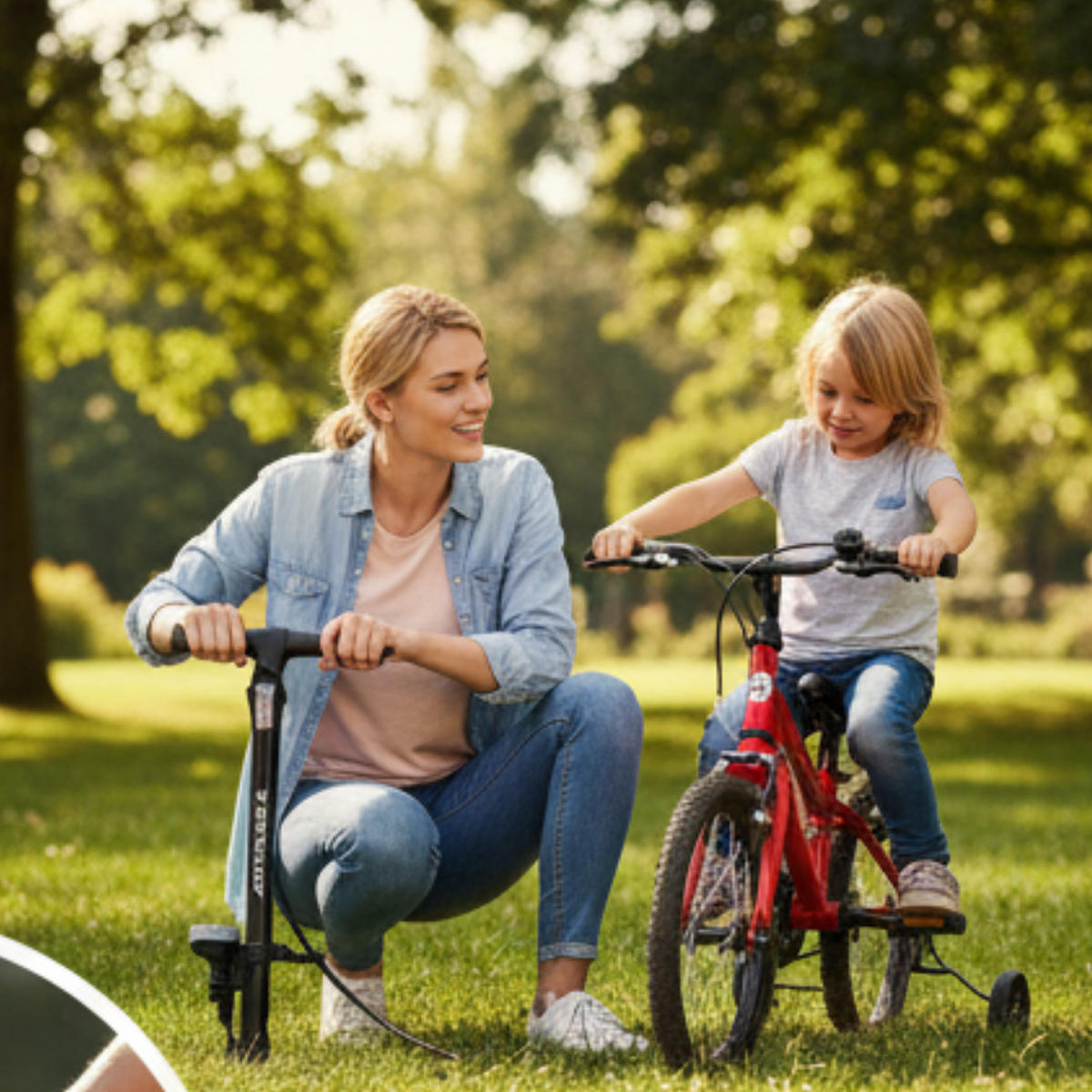 STANDLUFTPUMPE SLP19 Schwarz 11 Bar mit Manometer - Schwarz, Metall (10/59/6cm) - Dunlop