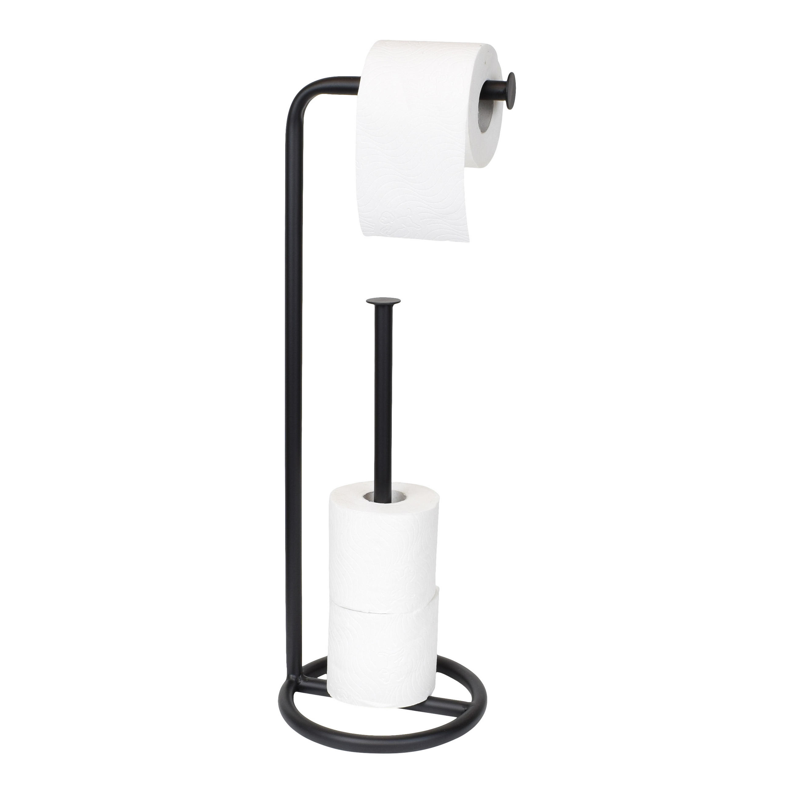 TOILETTENPAPIERHALTER Grant Schwarz - Schwarz, Metall (14/58/14cm) - LOFT42