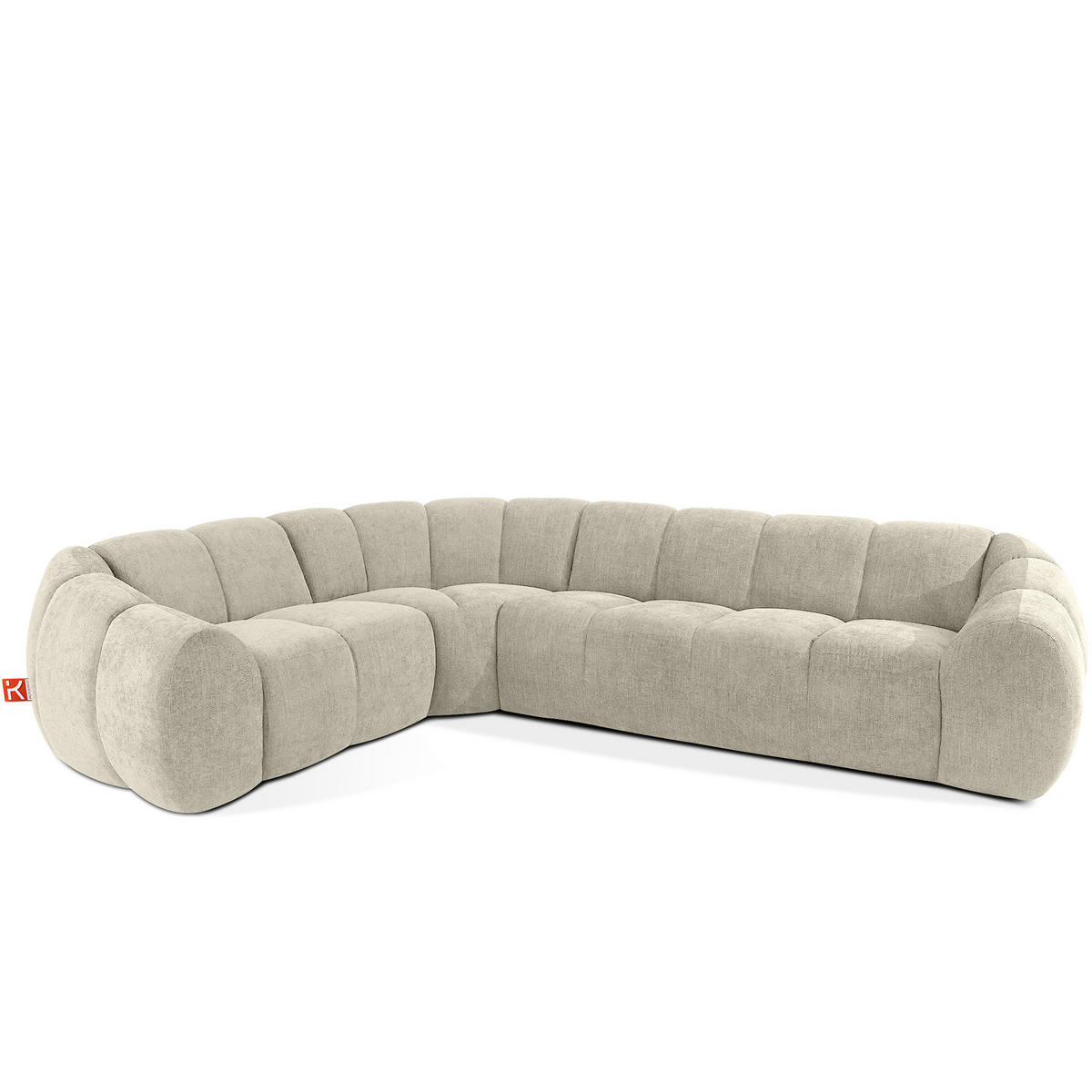 ECKSOFA LINKS FLAVA, Ecru - Ecru, Holz/Holzwerkstoff (310/230cm) - KONSIMO®
