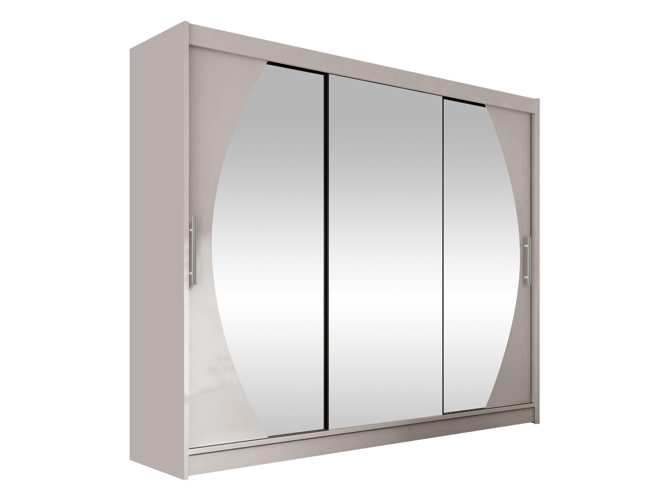 KLEIDERSCHRANK Aston V - Kaschmir/Silberfarben, Holzwerkstoff/Kunststoff (250/215/58cm) - MIRJAN24