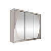 KLEIDERSCHRANK Aston V - Kaschmir/Silberfarben, Holzwerkstoff/Kunststoff (250/215/58cm) - MIRJAN24