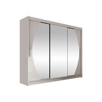 KLEIDERSCHRANK Aston V - Kaschmir/Silberfarben, Holzwerkstoff/Kunststoff (250/215/58cm) - MIRJAN24