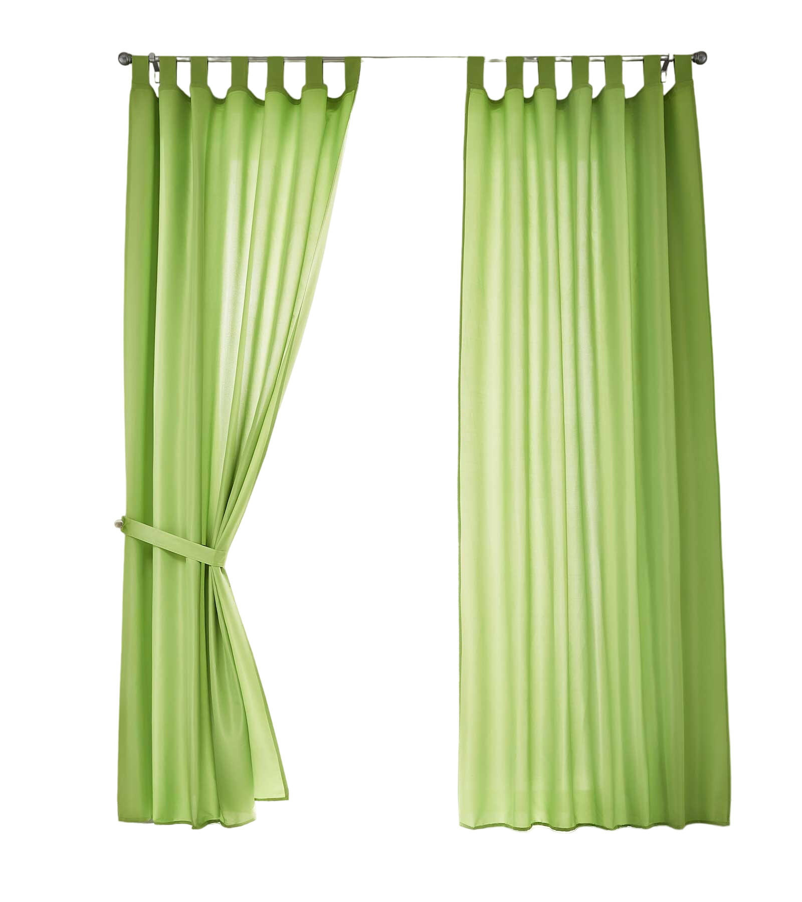 VORHANG 2ER SET POTSDAM HxB 225x140 cm Apfelgrün - Hellgrün, Textil (140/225cm) - Gardinenbox