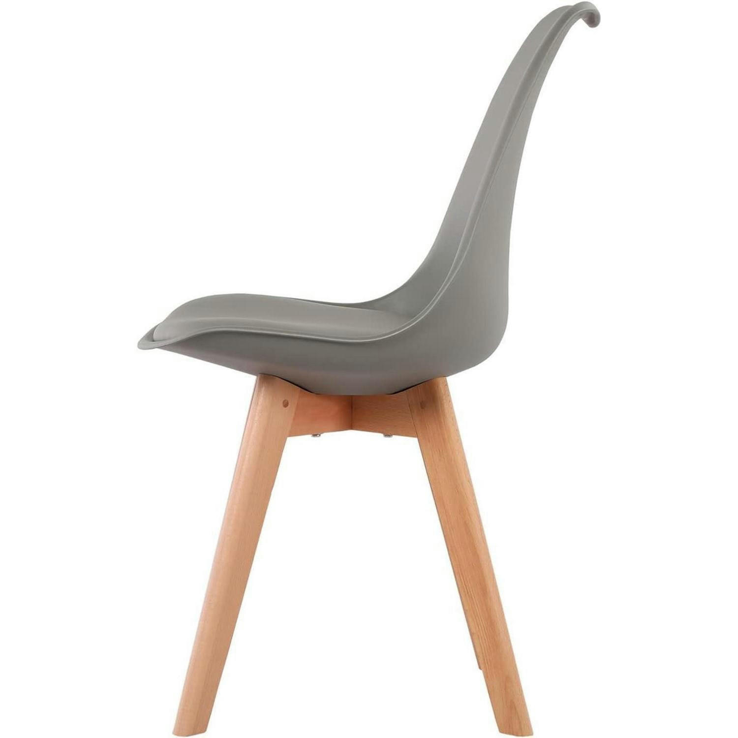 KÜCHENSTÜHLE 4er Set Skandinavisches Design Grau - Grau, Kunststoff (47.5/82/41cm)