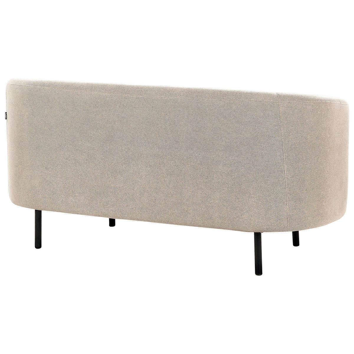 2-SITZER-SOFA Stoff taupe/schwarz Loen - Beige/Schwarz, Textil (155/79/70cm) - Beliani