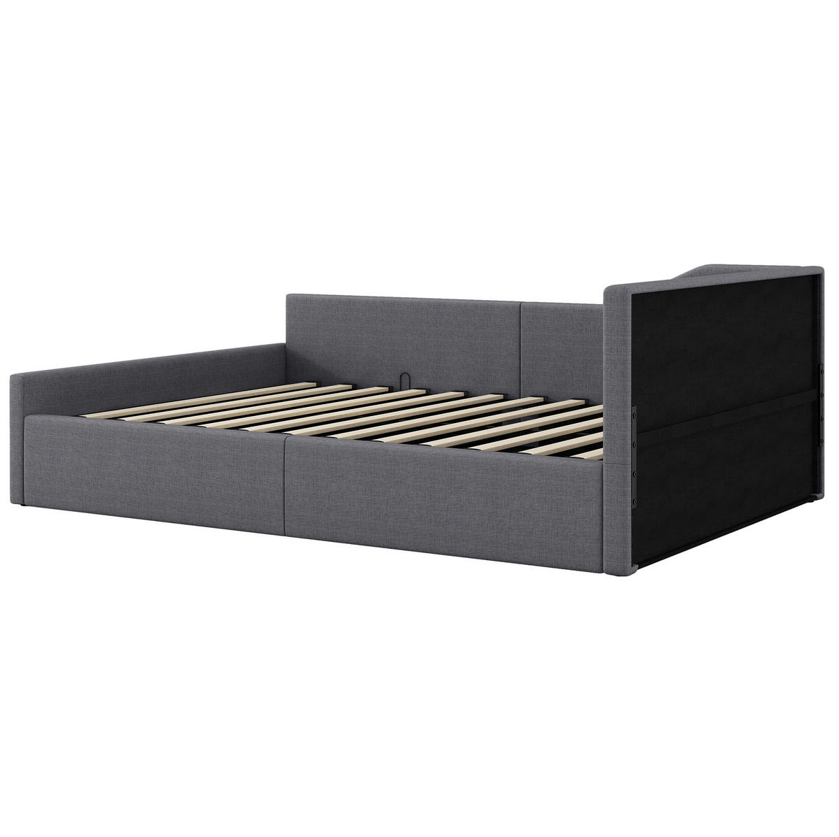 TAPECIRANI dnevni krevet 140/200 cm sivi od MDF-a i šperploče s prostorom za odlaganje - siva, drvni materijal (140/200cm) - OKWISH