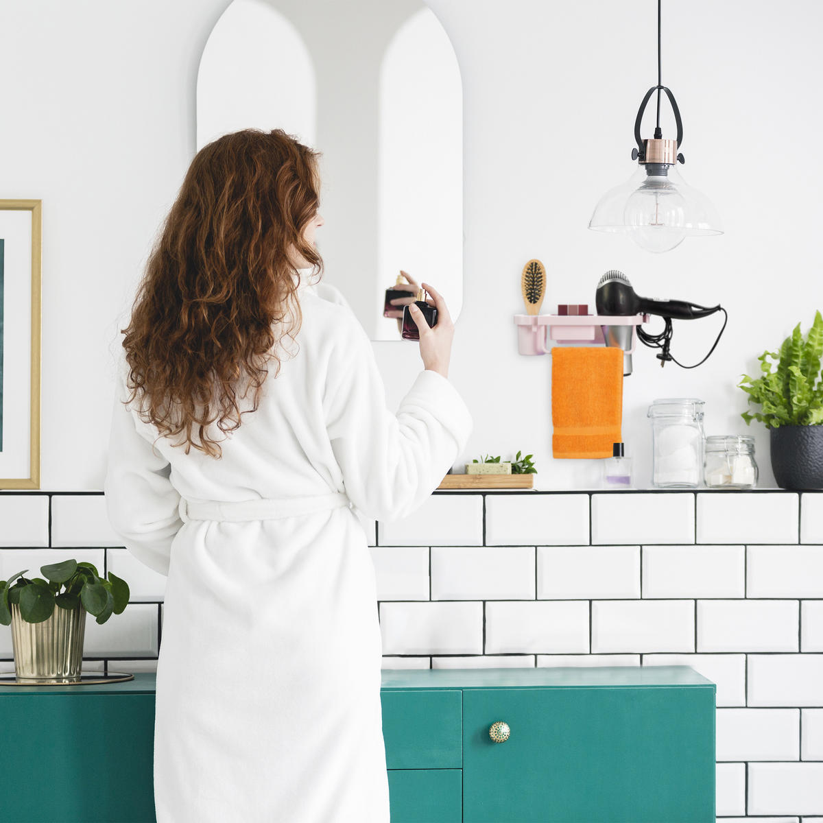 FÖHN-HALTERUNG - Grau, Kunststoff (30/9/10.5cm) - Relaxdays