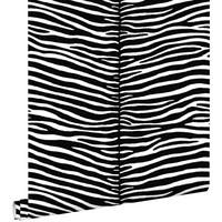 TAPETE Zebras 53 cm x 10.05 m - Schwarz, Papier (53/1000cm) - ESTAhome
