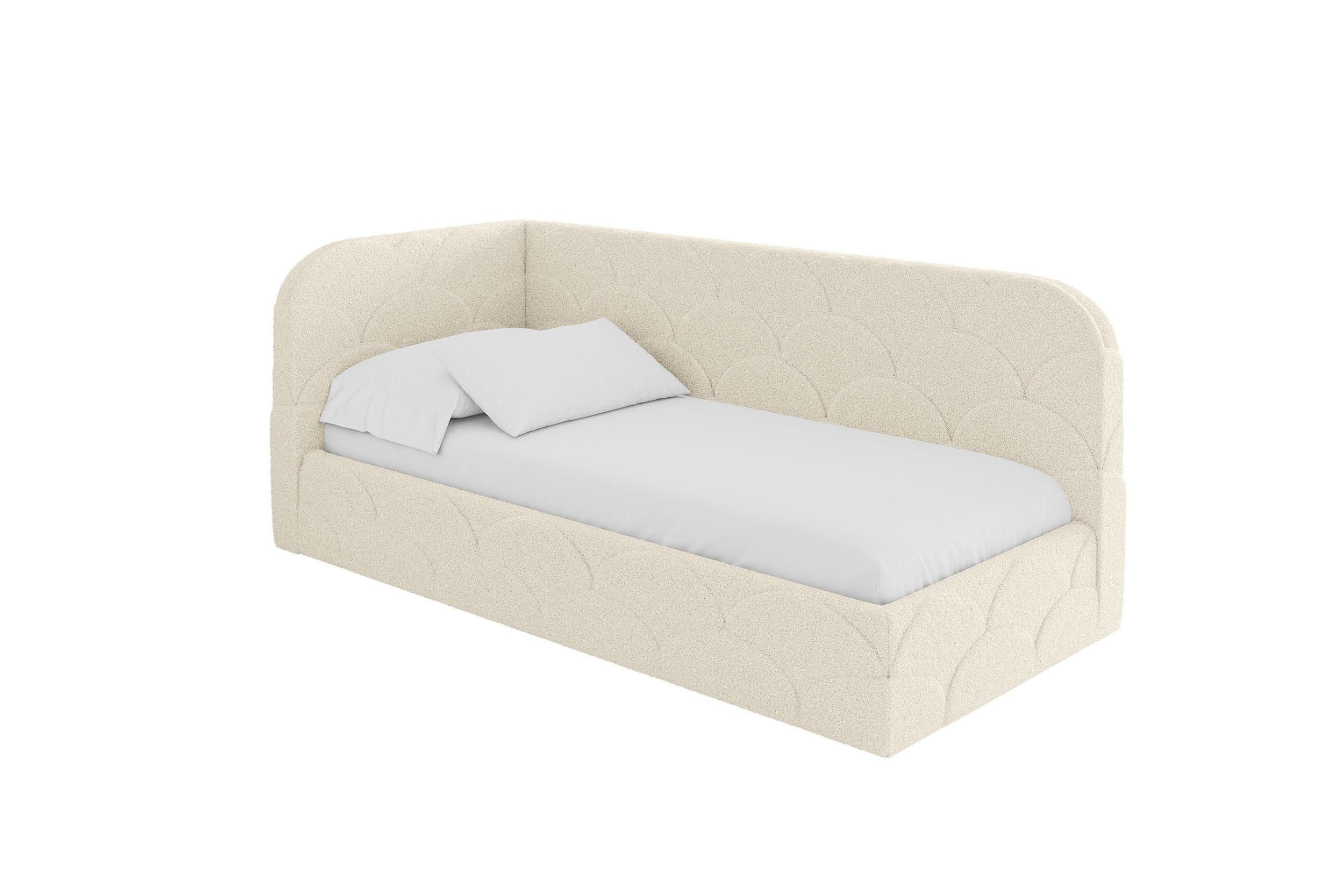ALTDECOR JEDNOLŮŽKOVÁ POSTEL pro mládež s úložným prostorem a matrací H3/H4, vpravo - ELRY 80x200 béžová