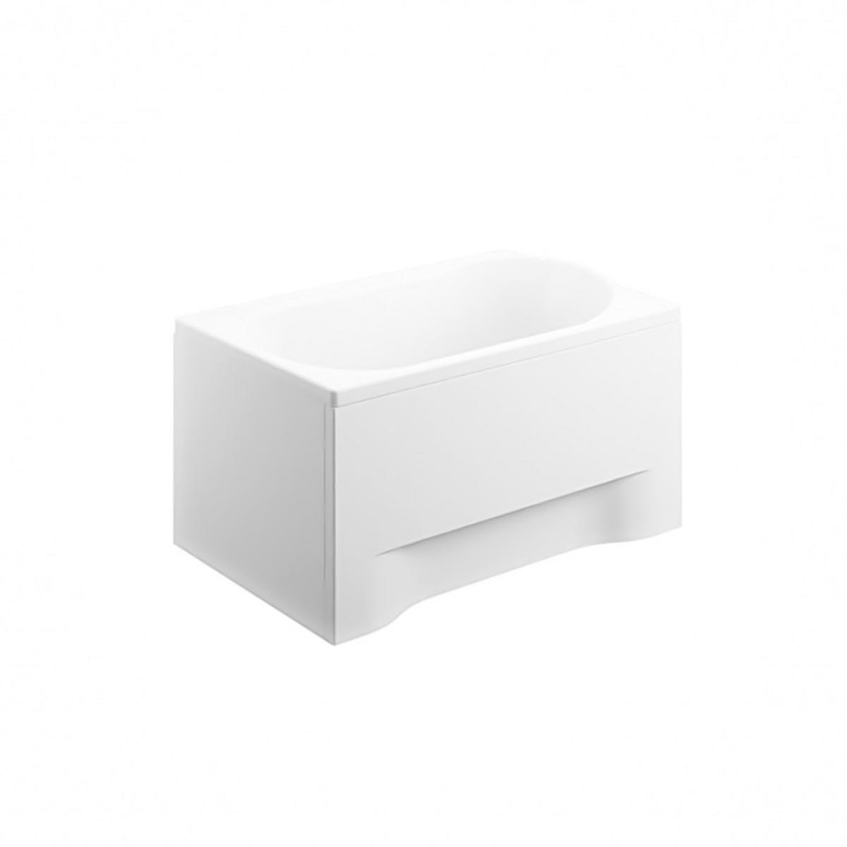 BADEWANNE Rechteck MINI 100/65 mit Schürze Ablauf Füße - Weiß, Kunststoff (65/54.5/100cm) - bad land