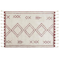 KURZFLOR-TEPPICH Kenitra 230/160 cm - Weiß, Textil (160/230cm) - Beliani