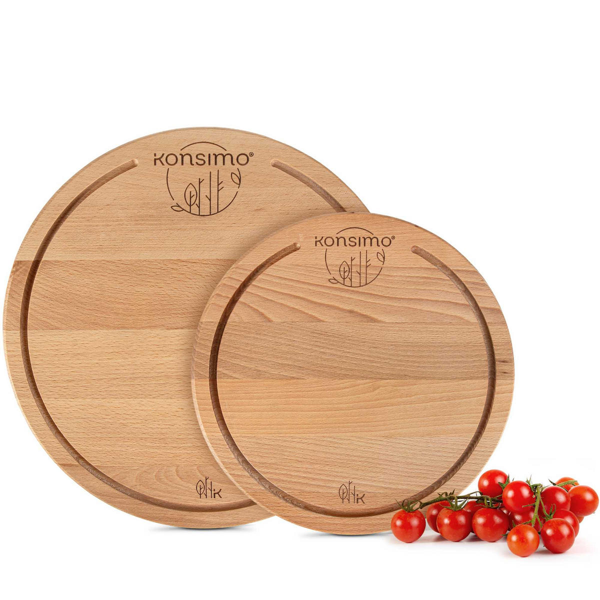 SCHNEIDEBRETT Holz Buche geölt LESTE 2-tlg - Buchefarben, Holz (32/32cm) - KONSIMO®