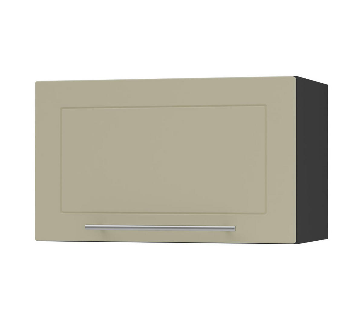 KLAPPHÄNGESCHRANK Kvantum W4B/80 Vanille Matt / Schwarz Matt 80 / 32,5 / 36cm - Creme/Schwarz, Holz/Holzwerkstoff (80/36/32.5cm) - Feldmann-Wohnen