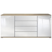 SIDEBOARD Faro Weiß Hochglanz - Weiß Hochglanz, Holzwerkstoff (166.5/75.5/35cm) - Vladon