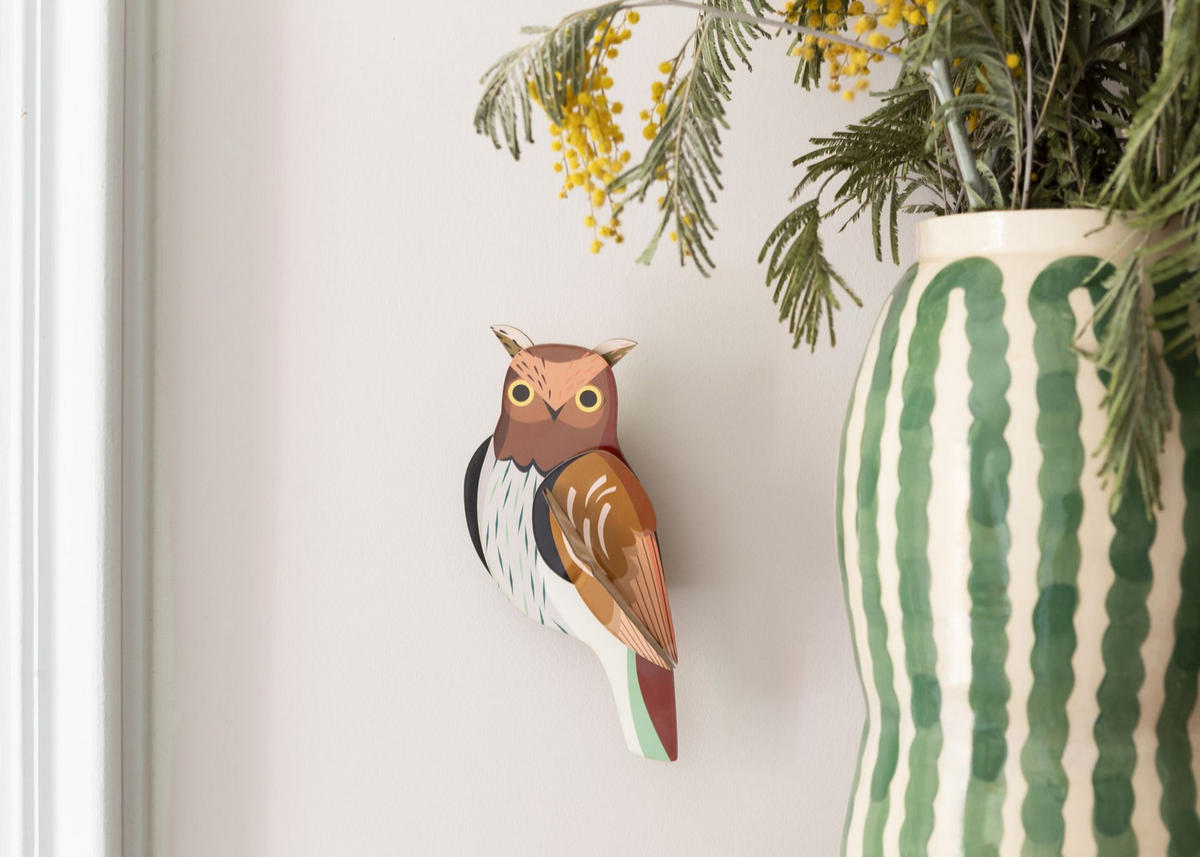 WANDSKULPTUR Bunt 5,5/16 cm - Multicolor, Wellpappe (5.5/16/9cm) - Studio Roof