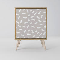 SIDEBOARD PASSING SECONDS, Eichefarben, 57,5x42x77,5 cm, Schräge Buchenholzfüße - Eichefarben/Buchefarben, Holzwerkstoff/Buchenholz (57.5/77.5/42cm) - SpaceRebels